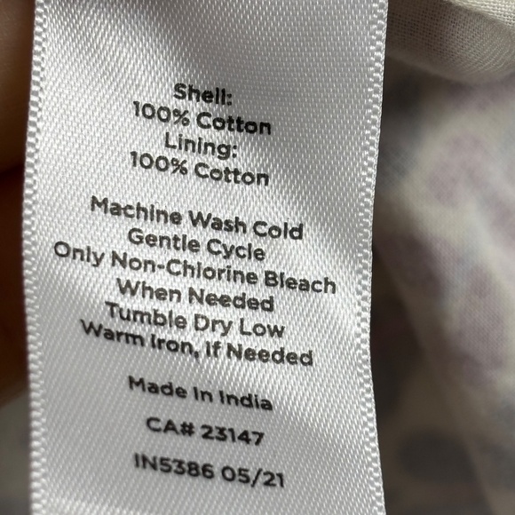 Talbots Women's 100% Cotton Long Sleeve Peasant Blouse Sz 2X Tunic Lightweight - Picture 5 of 8